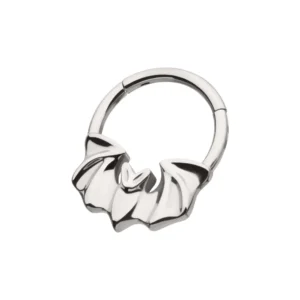 Nightwing Titanium Clicker with hinged segment design for septum and daith piercings