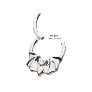 Nightwing Titanium Clicker with hinged segment design for septum and daith piercings