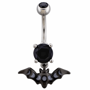 Moon Phase Navel Bar in 316L surgical stainless steel