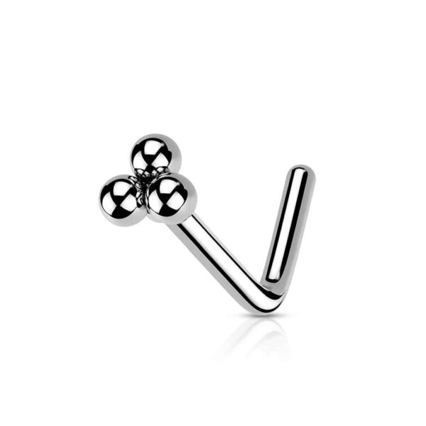 Triangular Silver Ball Nose Stud