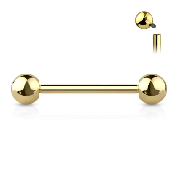 Gold Titanium Barbell - Image 3