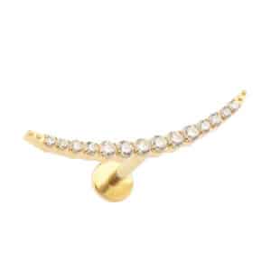 Celestia Curve – Glimmer Titanium Labret - Gold