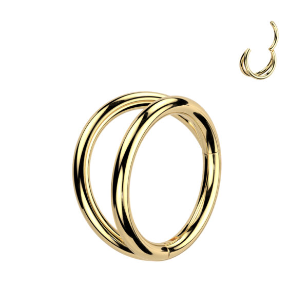 Double Hoop Titanium Ring