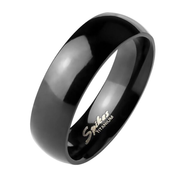 Midnight Mirror Titanium Wedding Band