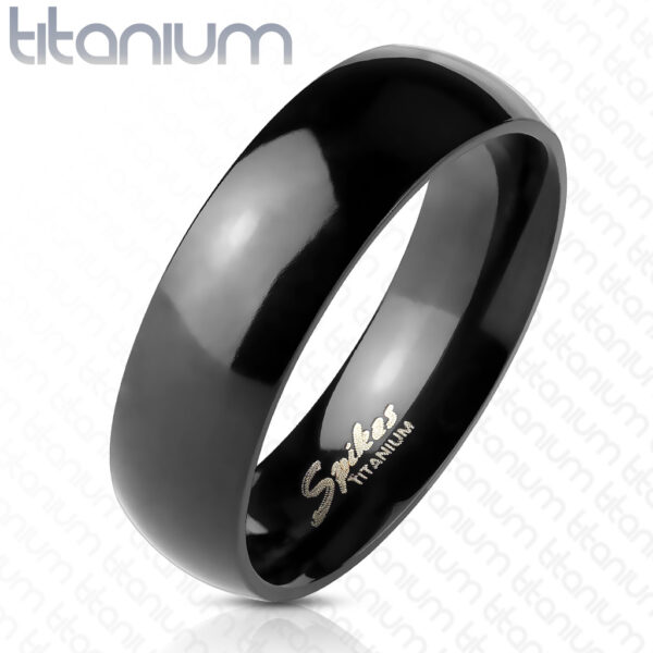 Midnight Mirror Titanium Wedding Band