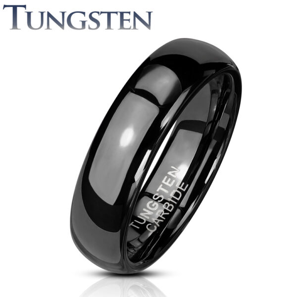 Onyx Dome Tungsten Band