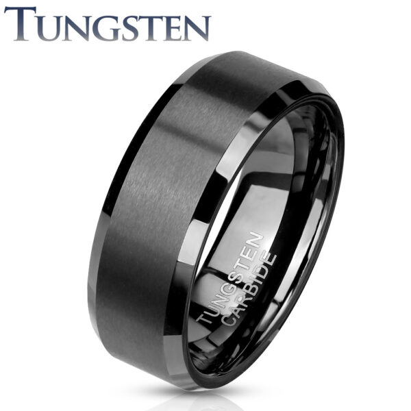 Gunmetal Edge Tungsten Band