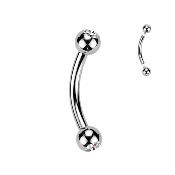 Sleek Edge Titanium Curved Barbell 14g