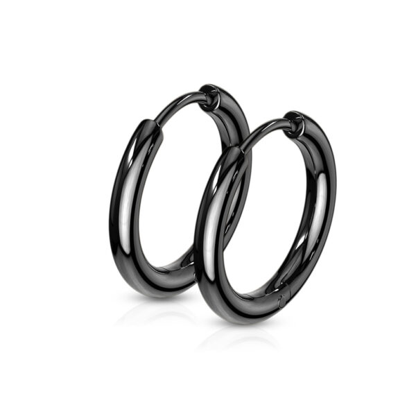 Obsidian Edge Men's Hinged Earrings (Pair)