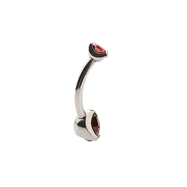 Ruby Red Titanium Belly Ring - Image 2