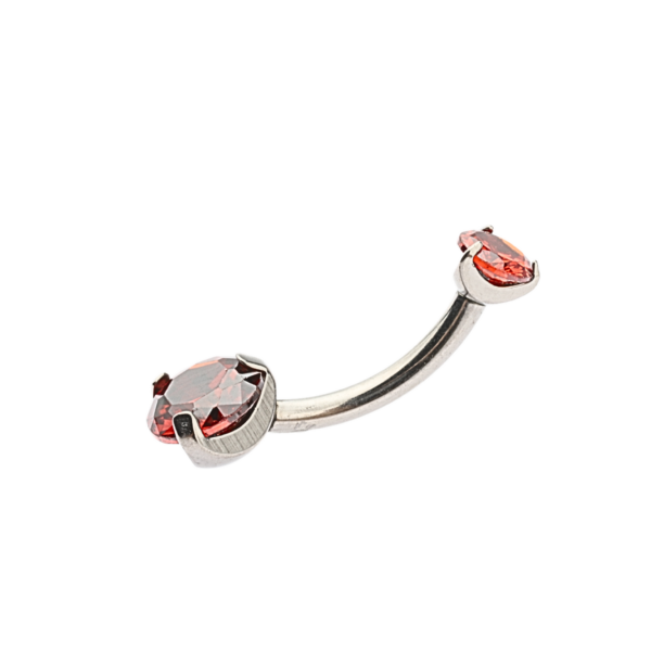 Ruby Red Titanium Belly Ring - Image 3