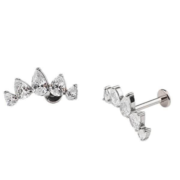 Celestial Marquise Titanium Labret – Internally Threaded - Image 3