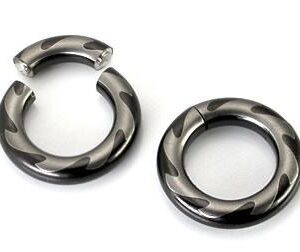 8g titanium-coated stainless steel ring with laser-cut saw blade design