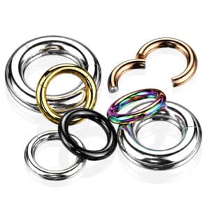 10g Rose Gold 316L Stainless Steel Hinged Ring with 10mm diameter.