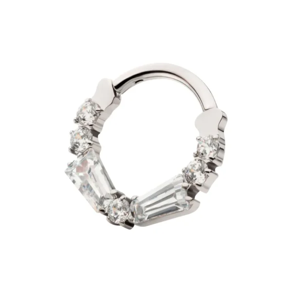 Sparkle Clicker – Titanium CZ Cluster - Image 2