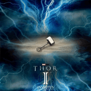 Thor’s Hammer pendant in 14kt white gold, threadless licensed design by Invictus Body Jewelry.