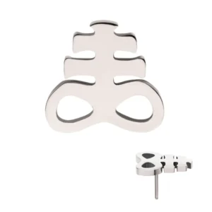 Titanium Threadless Leviathan Cross Top for ear piercings