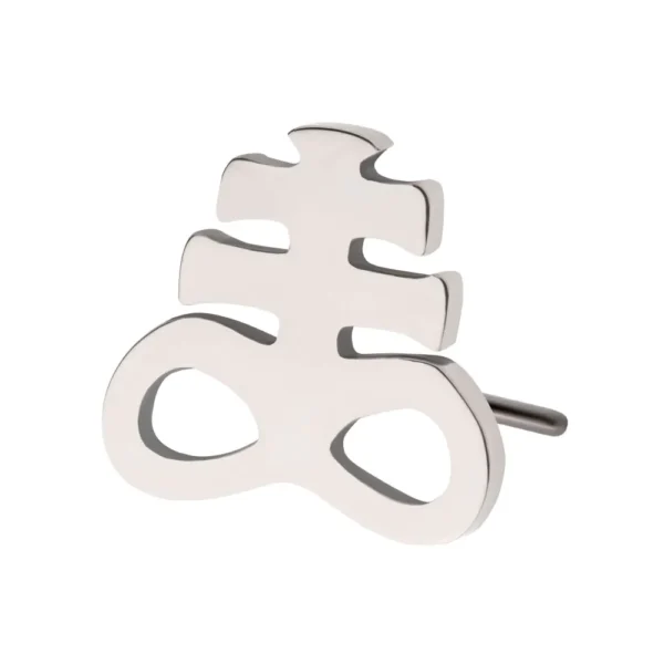 Titanium Threadless Leviathan Cross Top for ear piercings